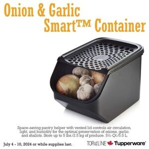 Tupperware onion & garlic bin